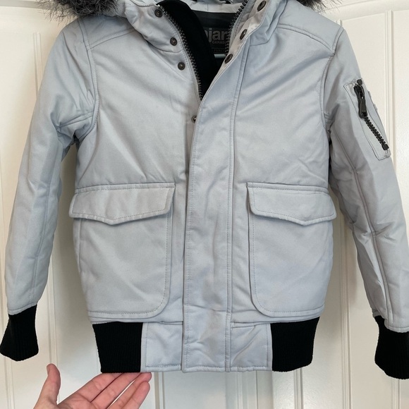 PAJAR Boy's Lucas Faux Fur Trimmed Bomber winter snow Jacket size 7/8 - Picture 2 of 11